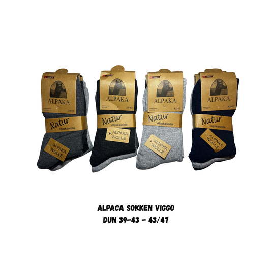 100% Alpaca wollen sokken Viggo – heren – set van 3 paar
