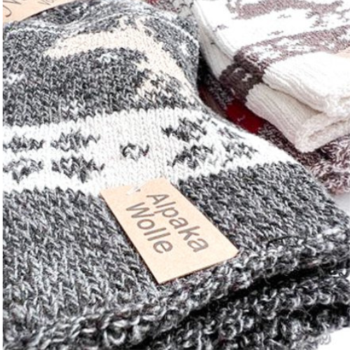 Afbeelding laden in Galerijviewer, 100% wollen Alpaca herensokken - 2 paar
