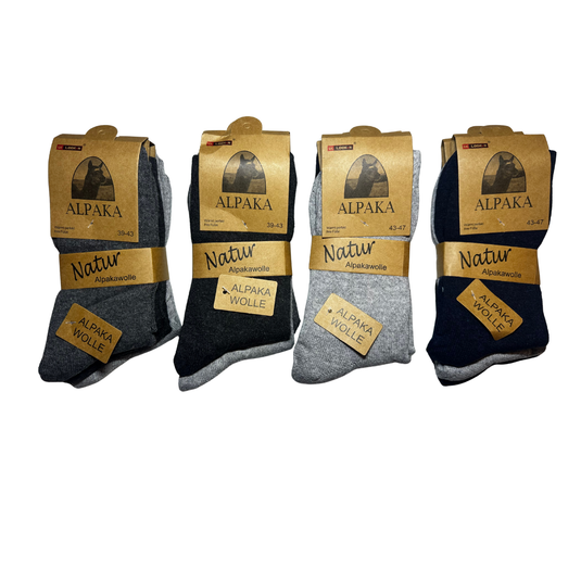100% Alpaca wollen sokken Viggo – heren – set van 3 paar