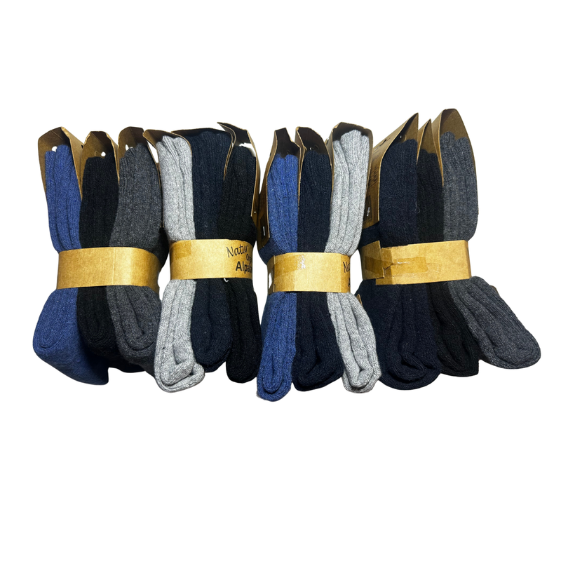Afbeelding laden in Galerijviewer, 100% Alpaca wollen sokken Ivar – heren – dik – set van 3 paar

