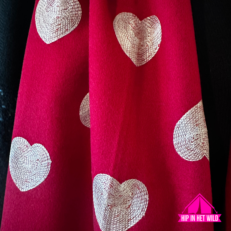 Afbeelding laden in Galerijviewer, Rode hartjes sjaal
