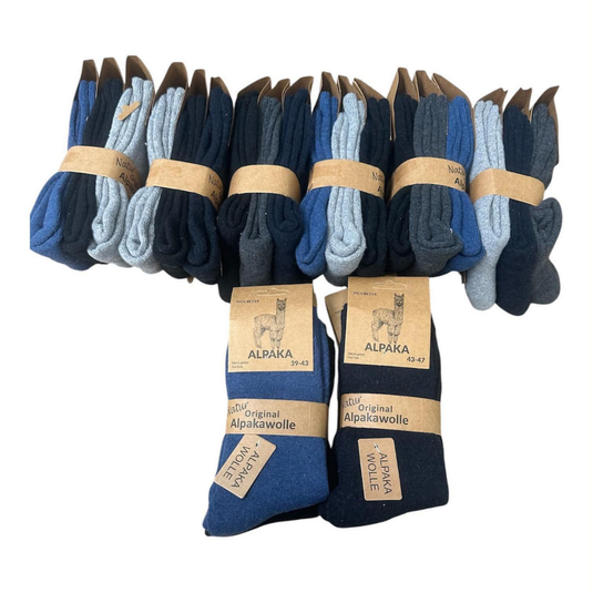 100% Alpaca wollen sokken Ivar – heren – dik – set van 3 paar