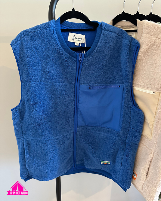 Teddy Gilet in Blauw