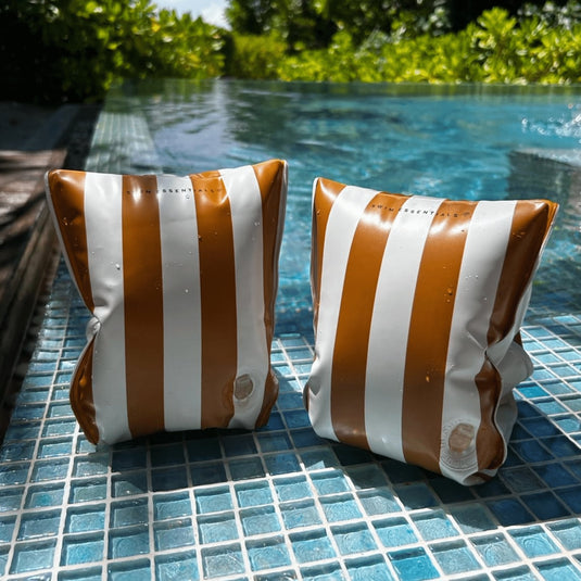 Swim Essentials Zwembandjes Flow Bruin/Wit 0-2 jaar