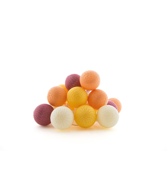 Cotton Ball Lights - Buitenlichtslinger - Coral