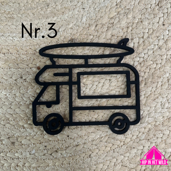 Afbeelding laden in Galerijviewer, Houten frame camping in caravan of camper model incl. standaard
