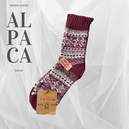 95% wollen Alpaca damessokken - 2 paar