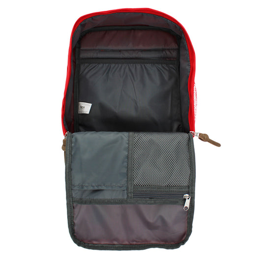 Rex London Compacte rugzak in geel, rood, groen en roze.