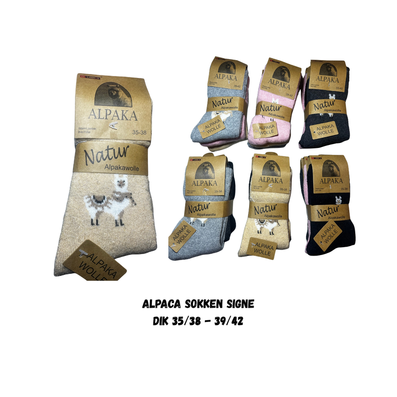 Afbeelding laden in Galerijviewer, 100% Alpaca wollen sokken Signe – dames – set van 3 paar
