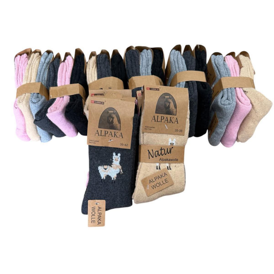 100% Alpaca wollen sokken Signe – dames – set van 3 paar