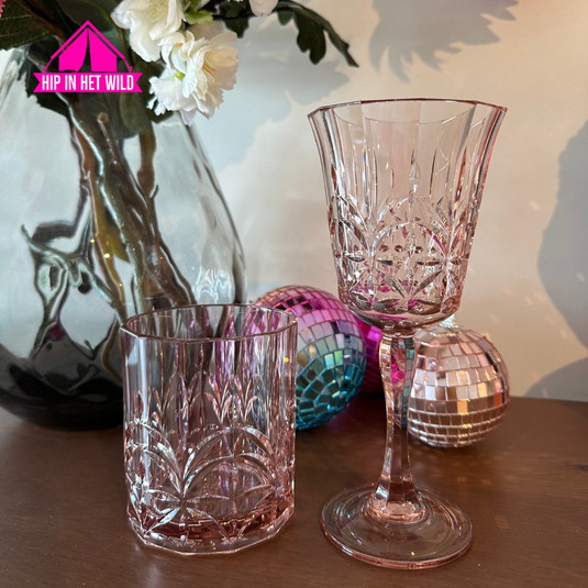 Clyde lichtroze cocktail- drinkglas en wijnglas