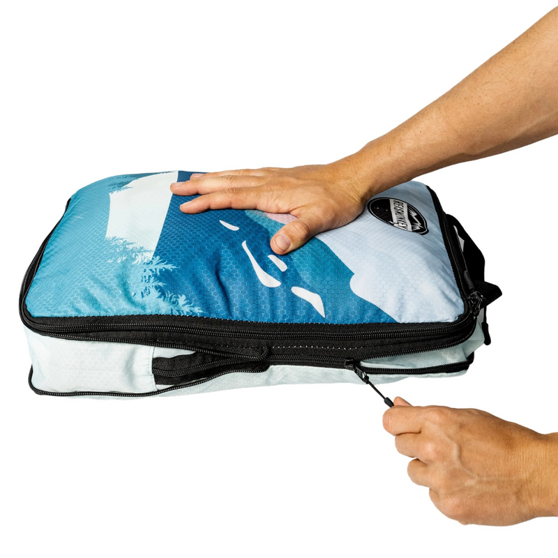 Afbeelding laden in Galerijviewer, Reismonkey Compress-it™ Packing Cubes – Koffer Organizer met Compressie – Set van 3 - print

