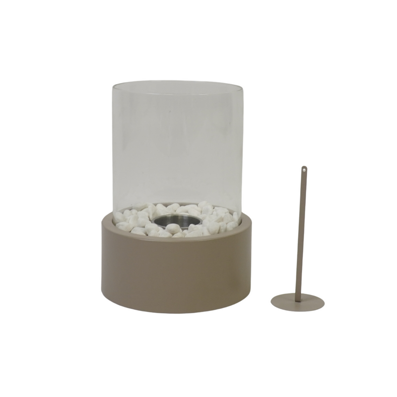 Afbeelding laden in Galerijviewer, Tafelhaard - Rond – Taupe – Binnen &amp; Buiten – 28 cm
