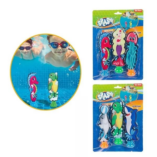 3 duikvissen zee figuren