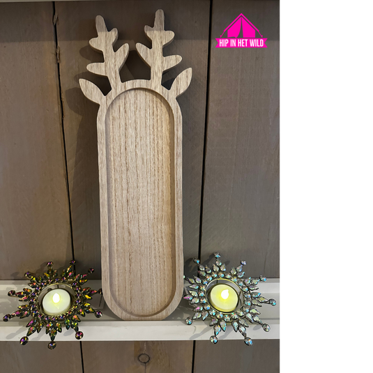 Houten dienblad gewei