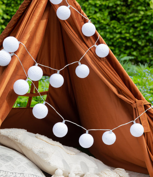 Cotton Ball Lights - Buitenlichtslinger - Blanco
