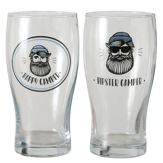 Bierglas Happy Camper - Hipster Camper