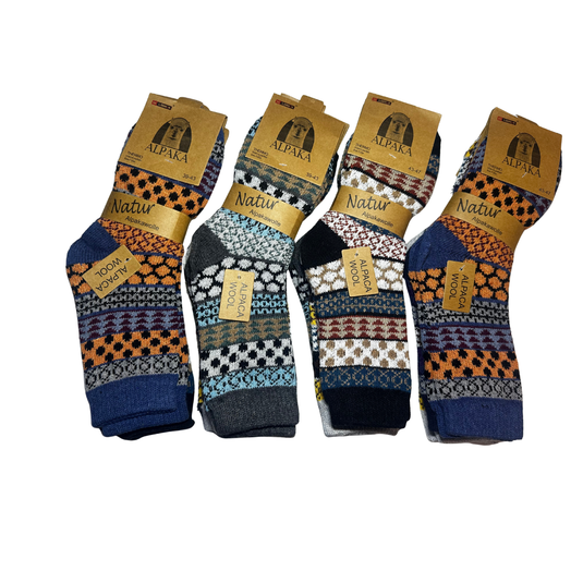 100% Alpaca wollen sokken Stellan – heren – set van 3 paar