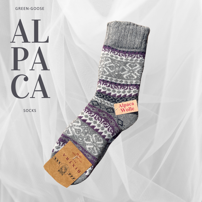 95% wollen Alpaca damessokken - 2 paar