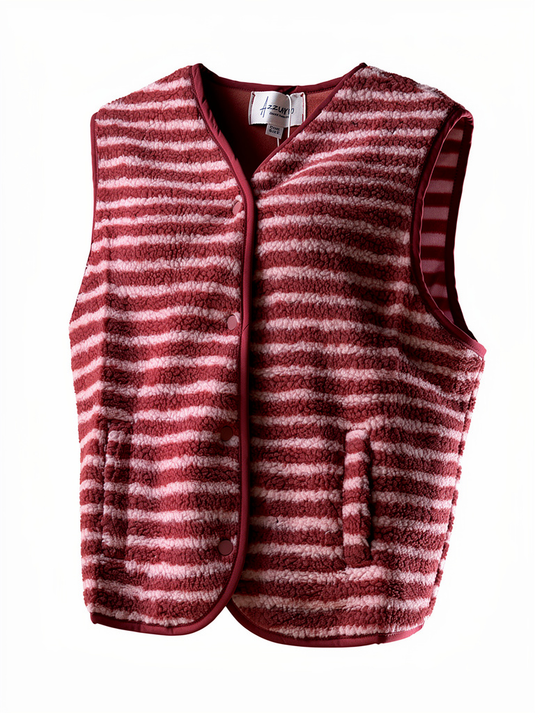 Teddy Gilet Rood