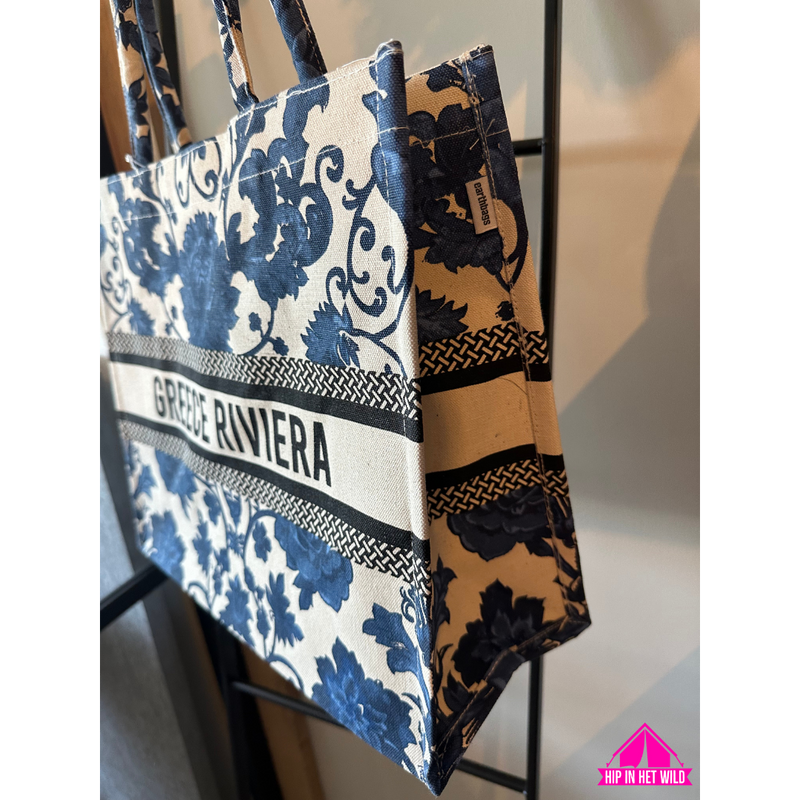 Afbeelding laden in Galerijviewer, Greece Riviera canvas tas
