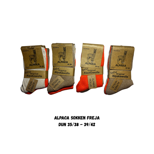 100% Alpaca wollen sokken Freja – dames – set van 3 paar