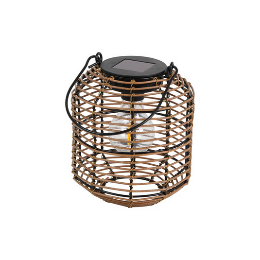 Solar Lantaarn Onora Bruin – Sfeervolle Buitenverlichting voor Tuin & Camping