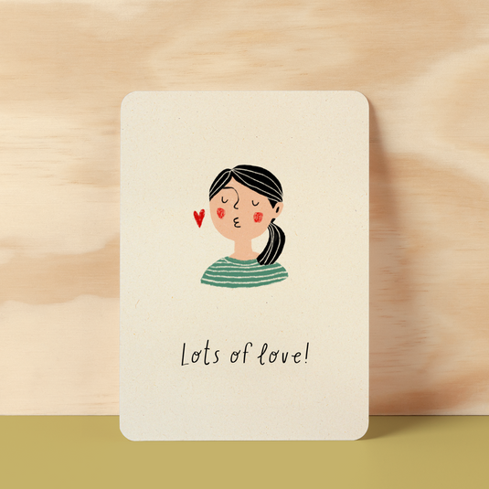 Ansichtkaart | Lots of love!