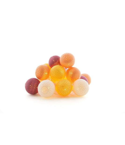 Cotton Ball Lights - Buitenlichtslinger - Coral