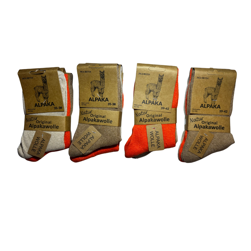 Afbeelding laden in Galerijviewer, 100% Alpaca wollen sokken Freja – dames – set van 3 paar
