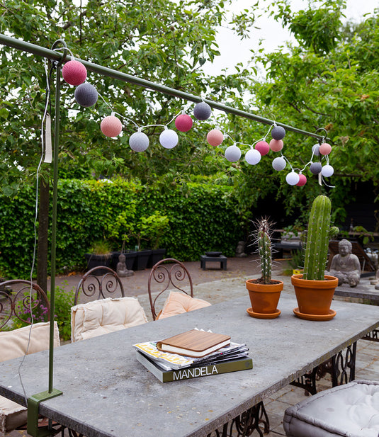 Cotton Ball Lights – Buitenlichtslinger - Roza Viejo