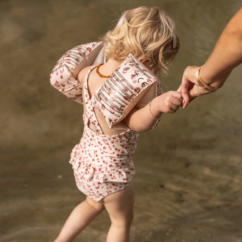 Afbeelding laden in Galerijviewer, Swim Essentials Zwembandjes Oudroze Panterprint
