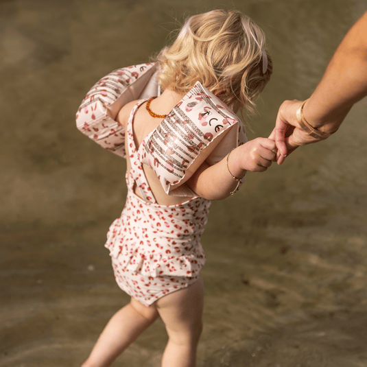 Swim Essentials Zwembandjes Oudroze Panterprint