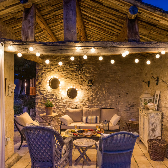 GUIRLED –  Snowflake Waterdichte en op zonne-energie werkende lichtslinger met LED-ballen