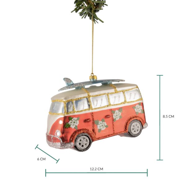 Afbeelding laden in Galerijviewer, Glazen Kerstbal VW T1 Bus 12cm
