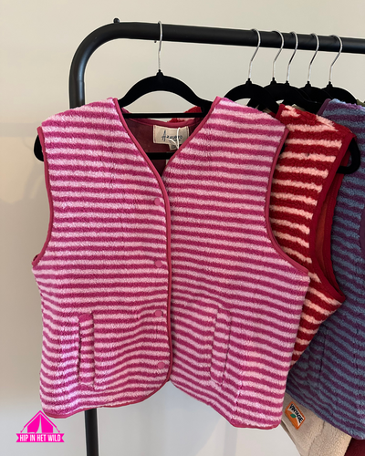 Teddy Gilet Roze