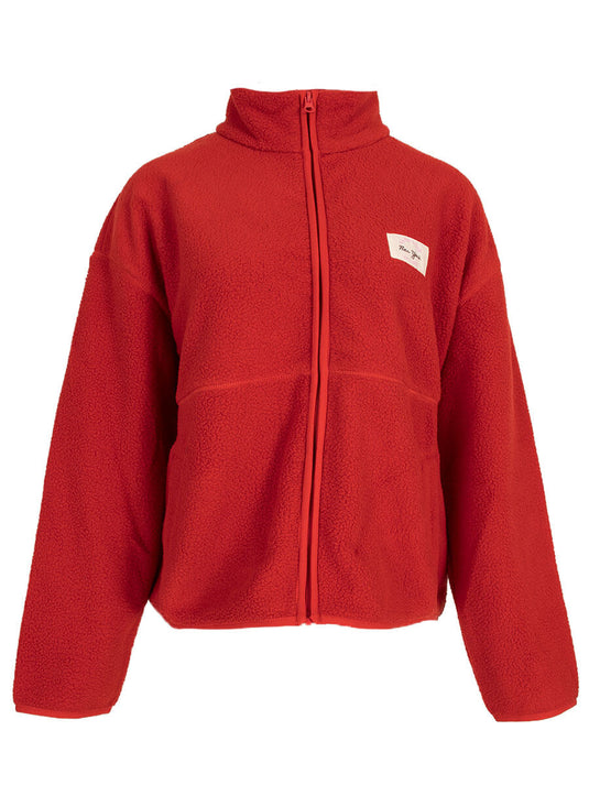 Teddy fleecevest rood