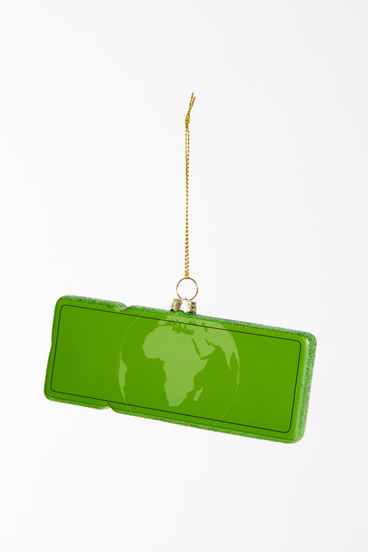 Yub in de Boom | Boardingpass Amsterdam - Rio kerstornament