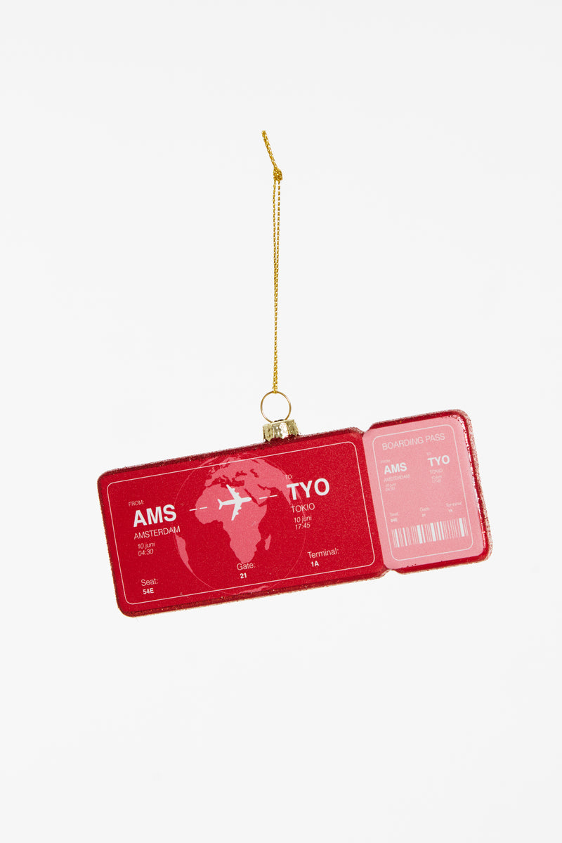 Afbeelding laden in Galerijviewer, Yup in de Boom | Boardingpass Amsterdam - Tokio kerstornament
