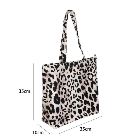 Canvas boodschappentas – Luipaardprint
