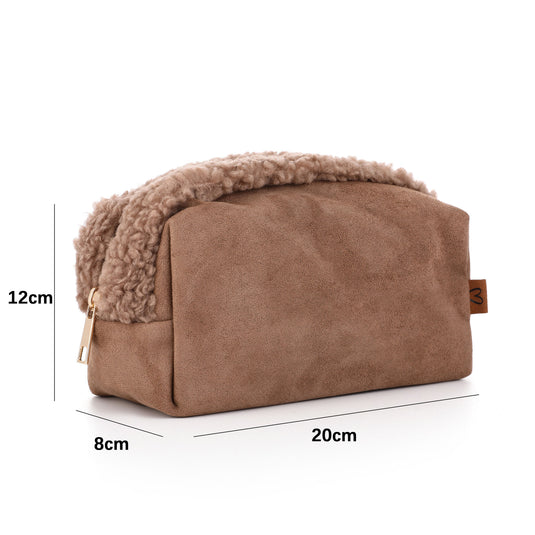 Winter teddy make up tas bruin