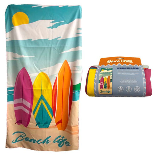 Microvezel strandhanddoeken in 4 verschillende prints