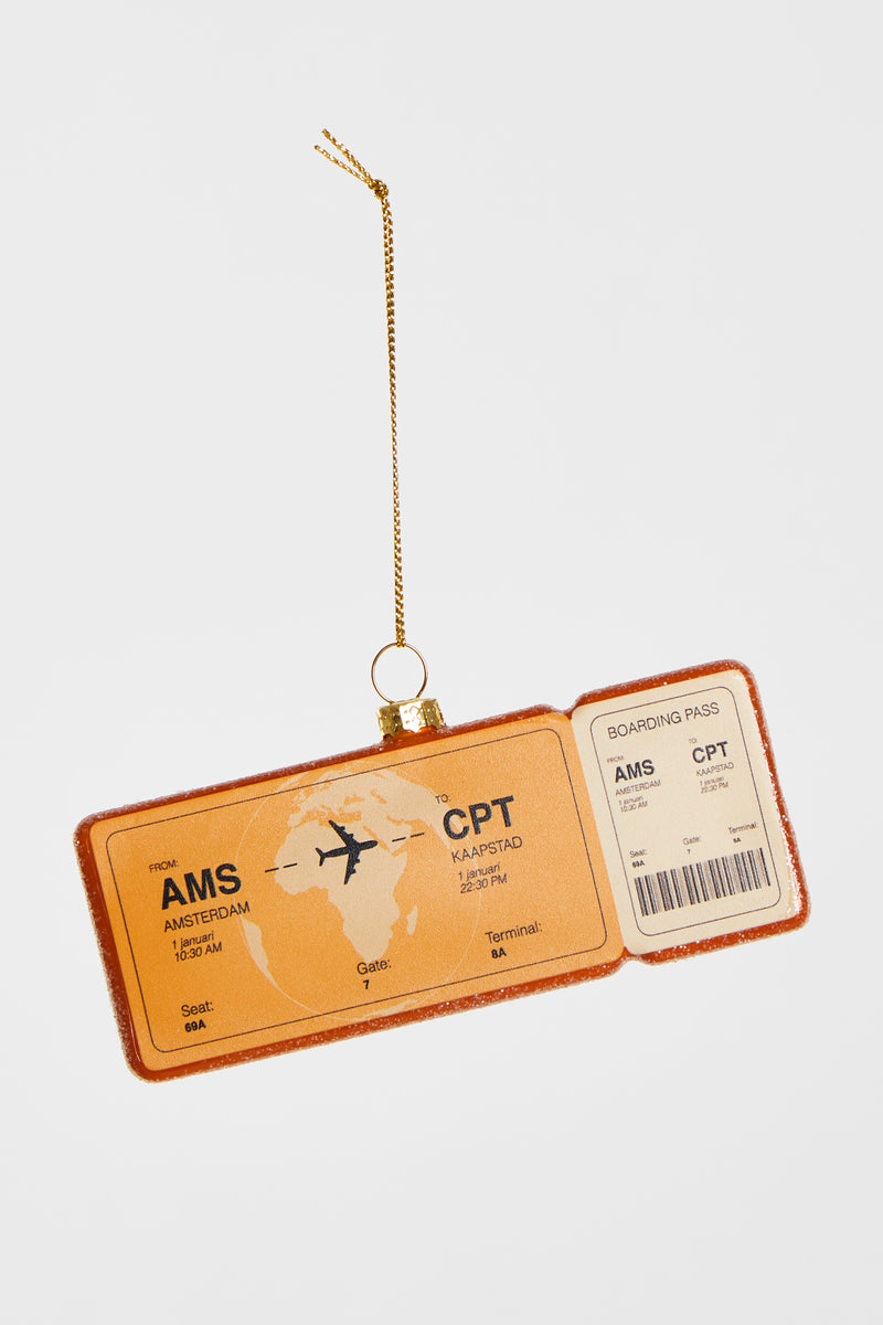 Afbeelding laden in Galerijviewer, Yup in de Boom | Boardingpass Amsterdam - Kaapstad kerstornament
