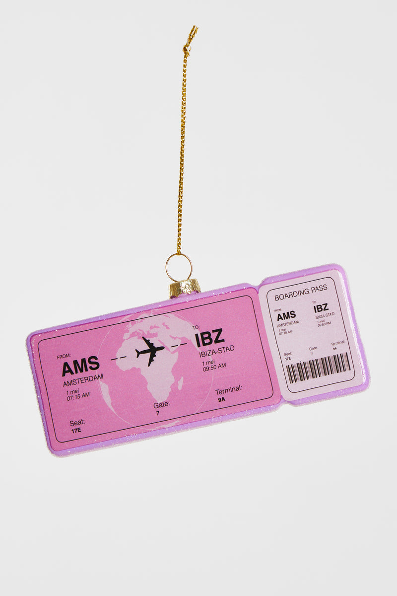 Afbeelding laden in Galerijviewer, Yup in de Boom | Boardingpass Amsterdam - Ibiza kerstornament
