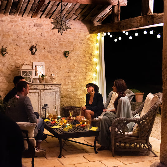 GUIRLED –  Snowflake Waterdichte en op zonne-energie werkende lichtslinger met LED-ballen