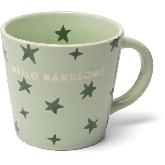 Cappuccino Mok Stars HELLO HANDSOME – Groen – 250ml