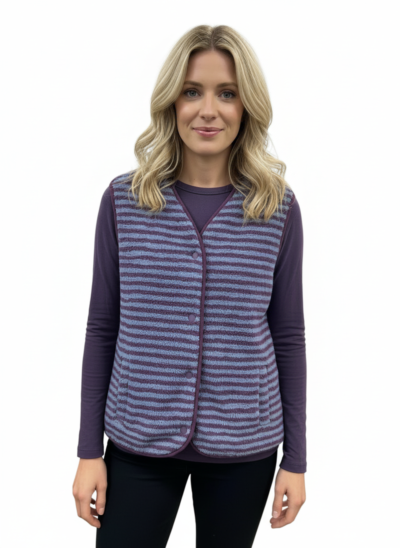 Afbeelding laden in Galerijviewer, Teddy Gilet Paars
