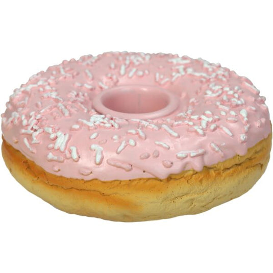 Kaarsenhouder roze donut