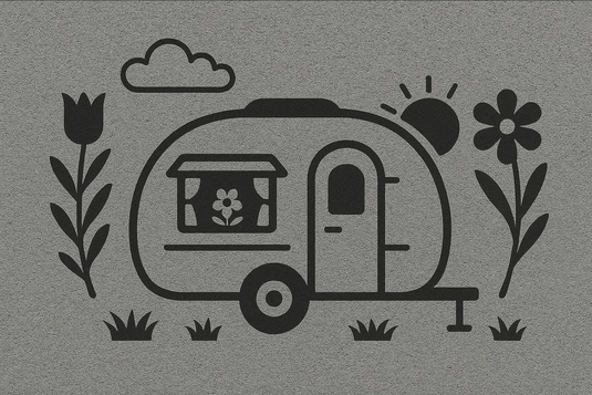 Human Comfort Deurmat Caravan Grijs – Small