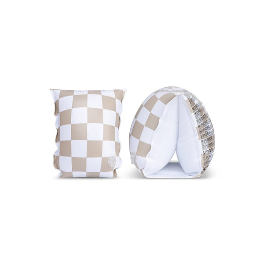 Swim Essentials | Checkmate | Beige Zwembandjes